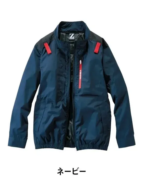 空調服(R)長袖ブルゾン＋14.4V瞬間冷却超大容量ターボハイパワーファン対応スターターキット（ロングケーブル）（ファンブラック）※ケーブル差込口は円形 画像5