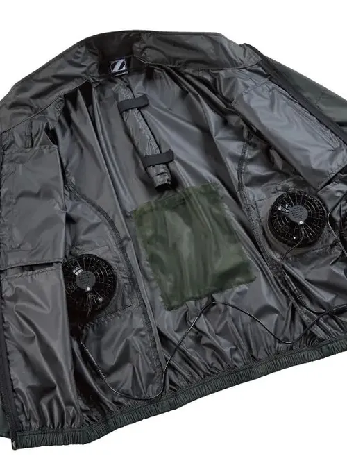 空調服(R)ベスト＋14.4V瞬間冷却超大容量ターボハイパワーファン対応スターターキット（ファンレッド）※ケーブル差込口は円形 画像7