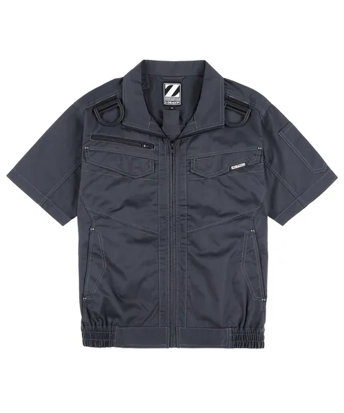 空調服(R)半袖ブルゾン＋14.4V瞬間冷却超大容量ターボハイパワーファン対応スターターキット（ファンブラック）＋インナー（ブラックカモフラ）付フルセット 画像4