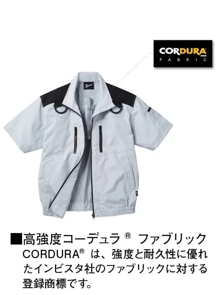 空調服(R)半袖ブルゾン＋7.2V大風量防水 パワーファン対応スターターキット 画像12