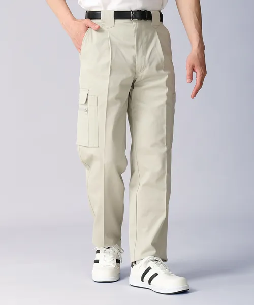 製品制電ワンタックカーゴパンツ 画像3