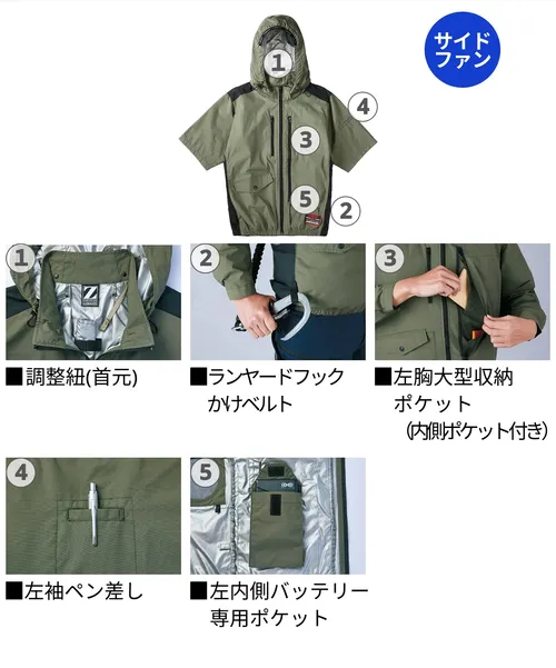 空調服(R)半袖ブルゾン 画像8