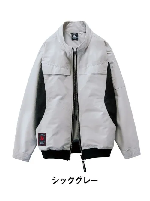 空調服(R)長袖ブルゾン＋14.4V瞬間冷却超大容量ターボハイパワーファン対応スターターキット（ファングレー）※ケーブル差込口は円形 画像6