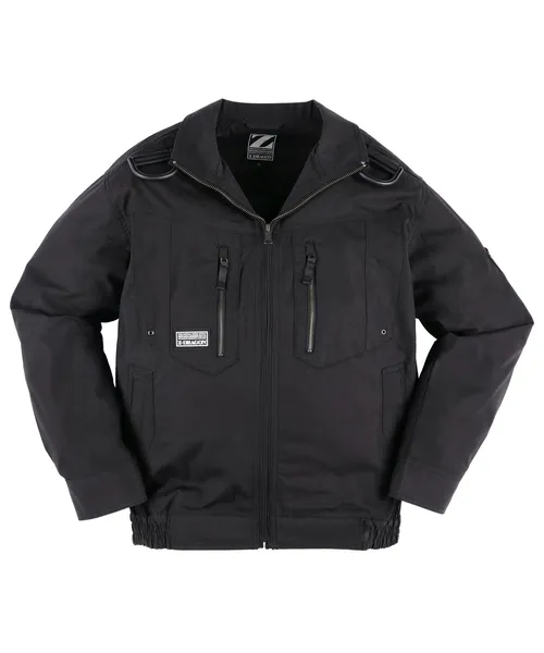 空調服(R)長袖ブルゾン＋14.4V瞬間冷却超大容量ターボハイパワーファン対応スターターキット（ファンブラック）＋インナー（ブラックカモフラ）付フルセット 画像5