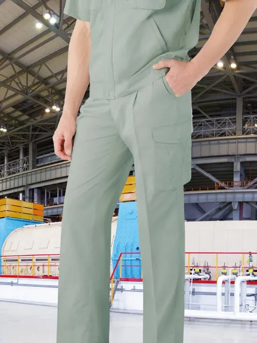 エコ製品制電ツータックカーゴパンツ (股下フリー)