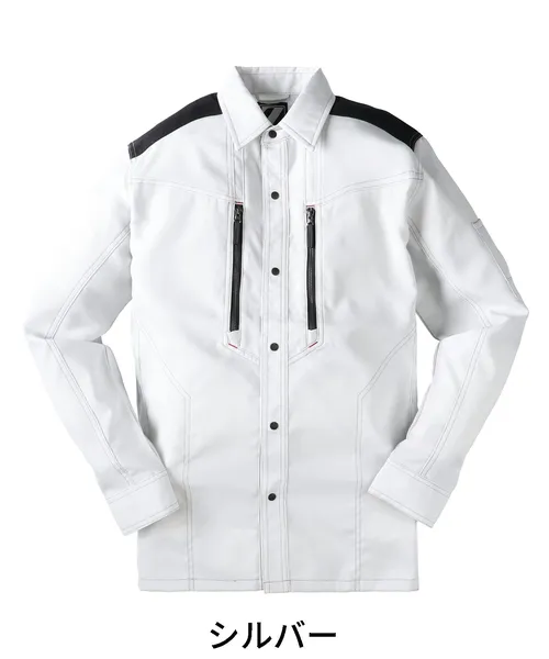製品制電ストレッチ長袖シャツ ※SLIM FIT※ 画像9