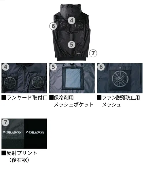 空調服(R)ベスト（フード付） 画像8