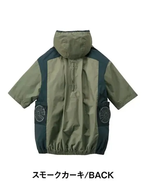 空調服(R)半袖ブルゾン＋25V超大風量連続モード搭載 スターターキット（ファンブラック） 画像4