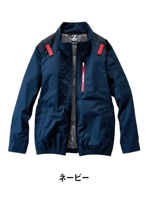 空調服(R)長袖ブルゾン＋14.4V瞬間冷却超大容量ターボハイパワーファン対応スターターキット（ファンブラック）※ケーブル差込口は円形 画像5