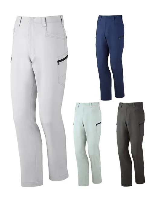 エコ製品制電ストレッチノータックカーゴパンツ(股下フリー)※SLIM FIT※