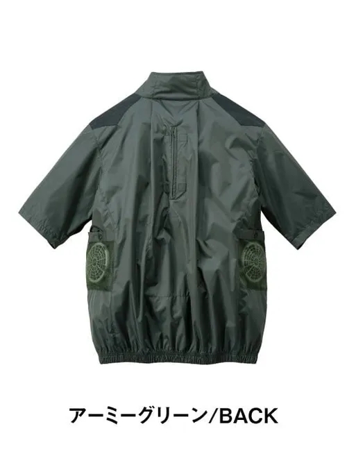 空調服(R)半袖ブルゾン＋18.0V超大風量瞬間冷却ターボハイパワーファン対応スターターキット（ロングケーブル）（ファングレー） 画像4