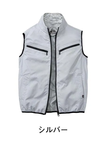 空調服(R)ベスト＋14.4V瞬間冷却超大容量ターボハイパワーファン対応スターターキット（ファンチャコールグレー）※ケーブル差込口は円形 画像7