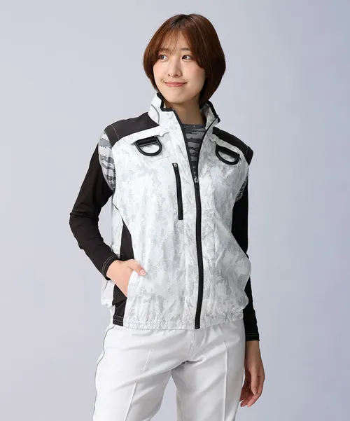 空調服(R)ベスト＋14.4V瞬間冷却超大容量ターボハイパワーファン対応スターターキット（ファンブラック）＋インナー（シルバーカモフラ）付フルセット 画像5