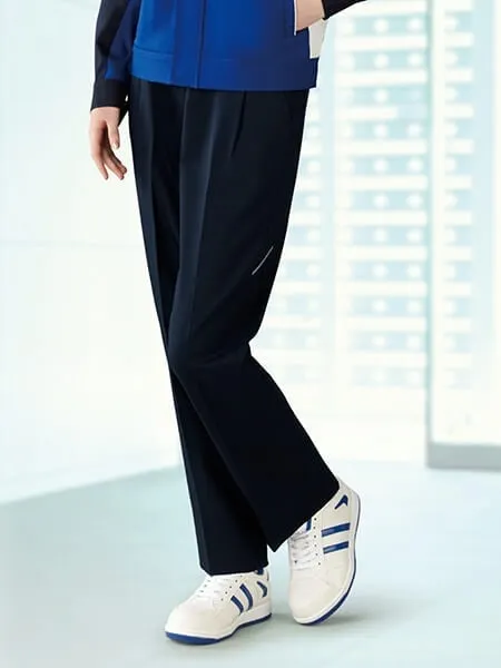 製品制電ストレッチレディースワンタックパンツ　※SLIM FIT※
