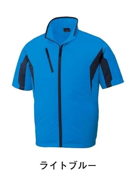 空調服(R)半袖ジャケット＋14.4V瞬間冷却超大容量ターボハイパワーファン対応スターターキット（ファンブラック）※ケーブル差込口は円形 画像10