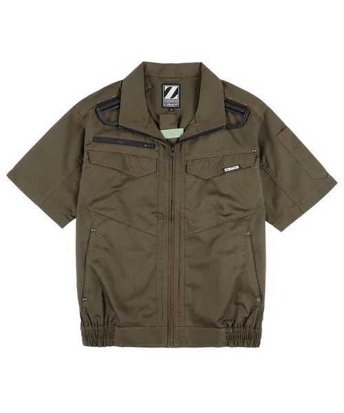 空調服(R)半袖ブルゾン＋14.4V瞬間冷却超大容量ターボハイパワーファン対応スターターキット（ファンブラック）＋インナー（シルバーカモフラ）付フルセット 画像3