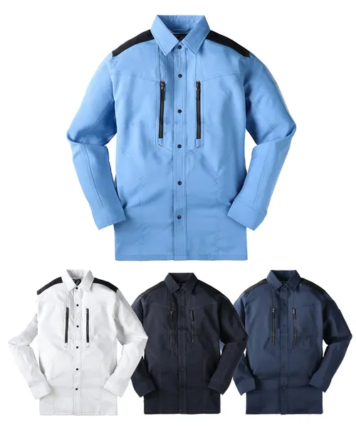 製品制電ストレッチ長袖シャツ ※SLIM FIT※ 画像5