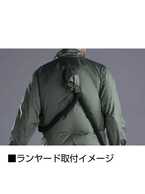 空調服(R)半袖ブルゾン＋14.4V瞬間冷却超大容量ターボハイパワーファン対応スターターキット（ロングケーブル）（ファンブラック）※ケーブル差込口は円形 画像16