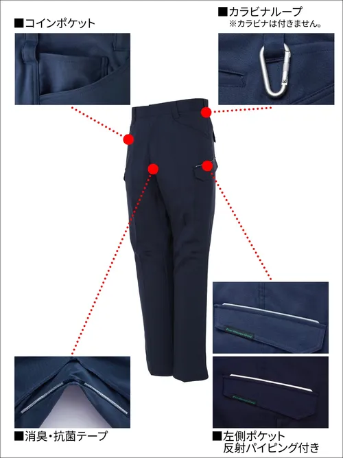 エコ製品制電ストレッチノータックカーゴパンツ※REGULAR※ 画像7
