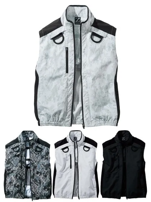空調服(R)ベスト＋14.4V瞬間冷却超大容量ターボハイパワーファン対応スターターキット（ファングレー）※ケーブル差込口は円形 画像2