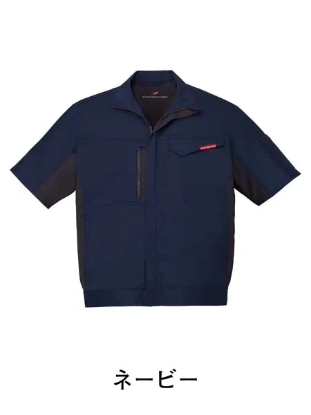 製品制電ストレッチ半袖ジャンパー　※SLIM FIT※