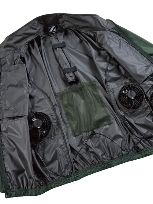 空調服(R)半袖ブルゾン＋18.0V超大風量瞬間冷却ターボハイパワーファン対応スターターキット（ロングケーブル）（ファングレー） 画像7
