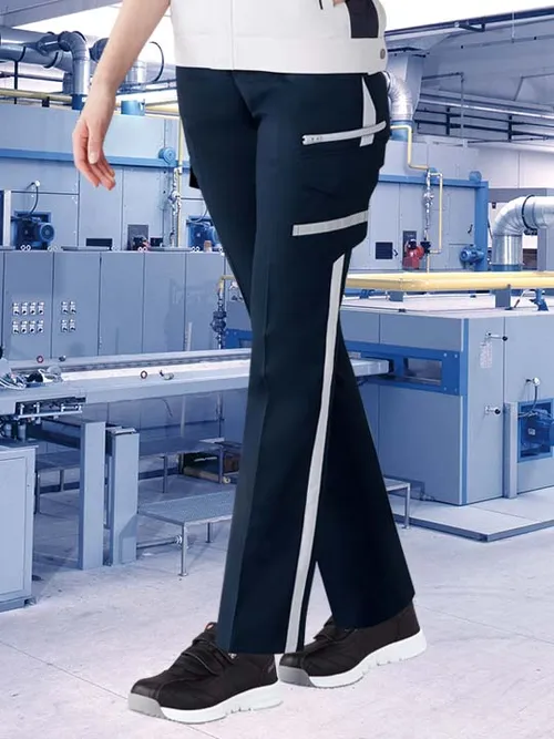 エコ製品制電ストレッチレディースカーゴパンツ（裏付）※SLIM FIT※
