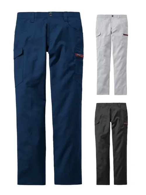 エコ製品制電ストレッチノータックカーゴパンツ(股下フリー)※SLIM FIT※