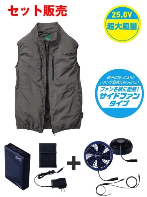 空調服(R)エコベスト＋25V超大風量連続モード搭載 スターターキット（ファンブルー） 画像1