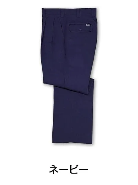 製品制電ストレッチツータックパンツ