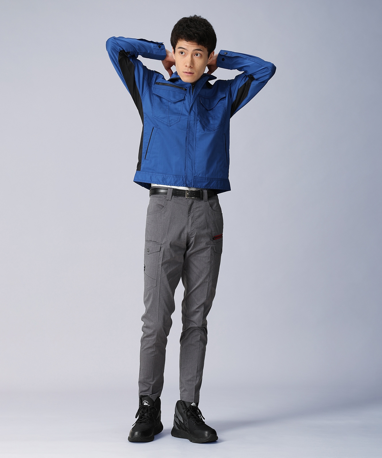 製品制電ストレッチ長袖ジャンパー※SLIM FIT※