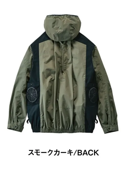 空調服(R)長袖ブルゾン＋18.0V超大風量瞬間冷却ターボハイパワーファン対応スターターキット（ファンレッド） 画像4