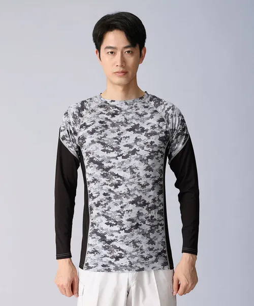 空調服(R)半袖ブルゾン＋14.4V瞬間冷却超大容量ターボハイパワーファン対応スターターキット（ファンブラック）＋インナー（シルバーカモフラ）付フルセット 画像6