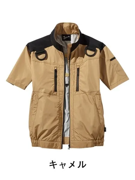 空調服(R)半袖ブルゾン＋18.0V超大風量瞬間冷却ターボハイパワーファン対応スターターキット（ファングレー） 画像6