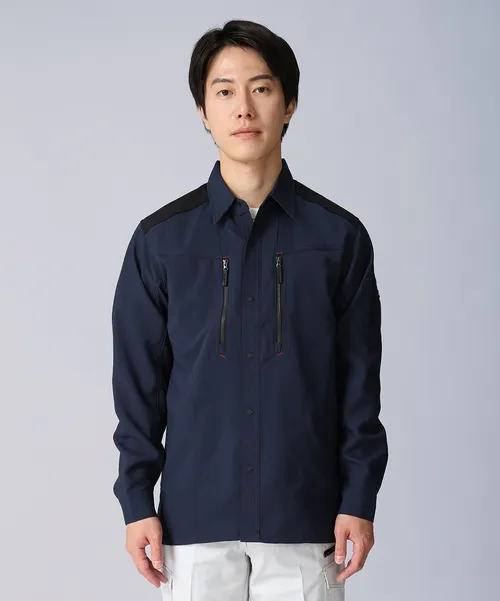 製品制電ストレッチ長袖シャツ ※SLIM FIT※ 画像17