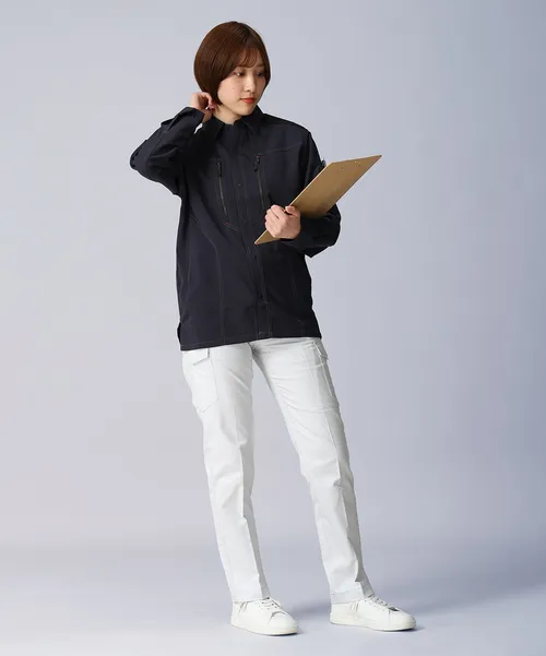 製品制電ストレッチ長袖シャツ ※SLIM FIT※ 画像3