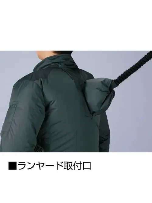 空調服(R)長袖ブルゾン＋14.4V瞬間冷却超大容量ターボハイパワーファン対応スターターキット（ファンレッド）※ケーブル差込口は円形 画像12