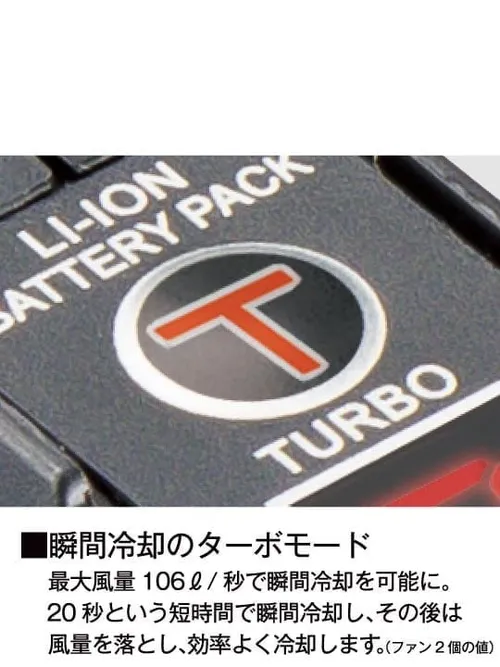 空調服(R)ベスト＋18.0V超大風量瞬間冷却ターボハイパワーファン対応スターターキット（ファングレー） 画像18