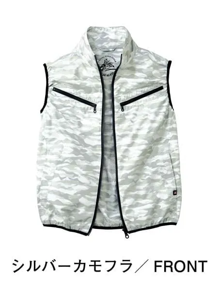 空調服(R)ベスト＋14.4V瞬間冷却超大容量ターボハイパワーファン対応スターターキット（ファングレー）※ケーブル差込口は円形 画像3