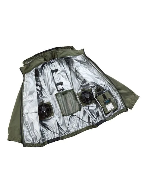 空調服(R)長袖ブルゾン＋18.0V超大風量瞬間冷却ターボハイパワーファン対応スターターキット（ファンレッド） 画像8
