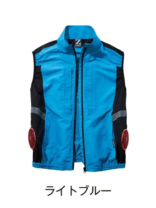 空調服(R) ベスト＋18.0V超大風量瞬間冷却ターボハイパワーファン対応スターターキット（ロングケーブル）（ファンレッド） 画像4