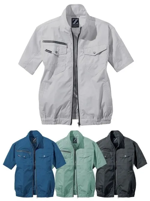空調服(R)半袖ブルゾン＋14.4V瞬間冷却超大容量ターボハイパワーファン対応スターターキット（ファンレッド）※ケーブル差込口は円形 画像2