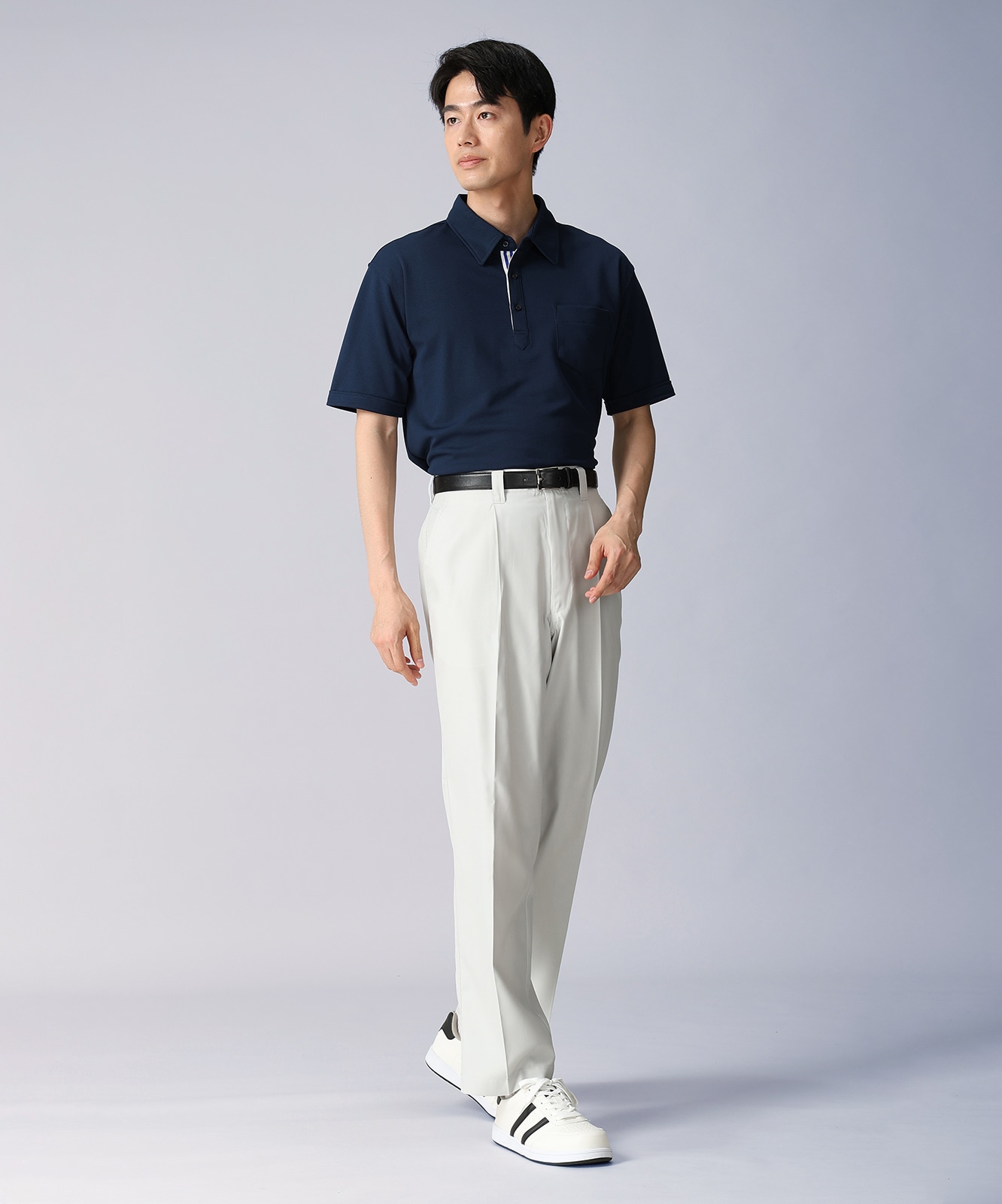 吸汗速乾ワンタックパンツ