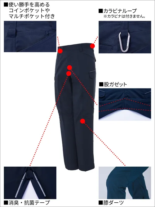 エコ製品制電ストレッチノータックカーゴパンツ※REGULAR※ 画像7