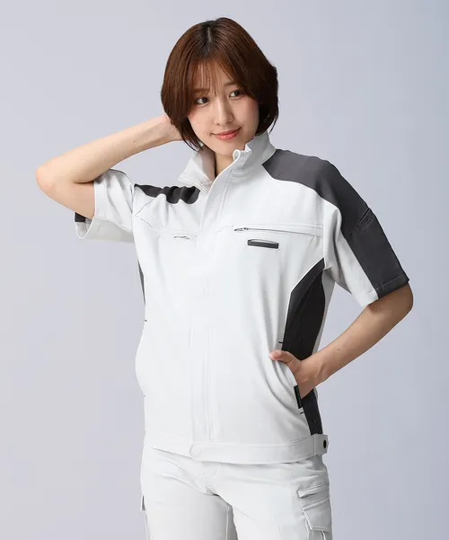 エコ製品制電ストレッチ半袖ジャンパー ※SLIM FIT※ 画像10