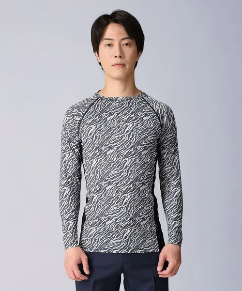 空調服(R)長袖ブルゾン＋14.4V瞬間冷却超大容量ターボハイパワーファン対応スターターキット（ファンブラック）＋インナー（シルバーカモフラ）付フルセット 画像8