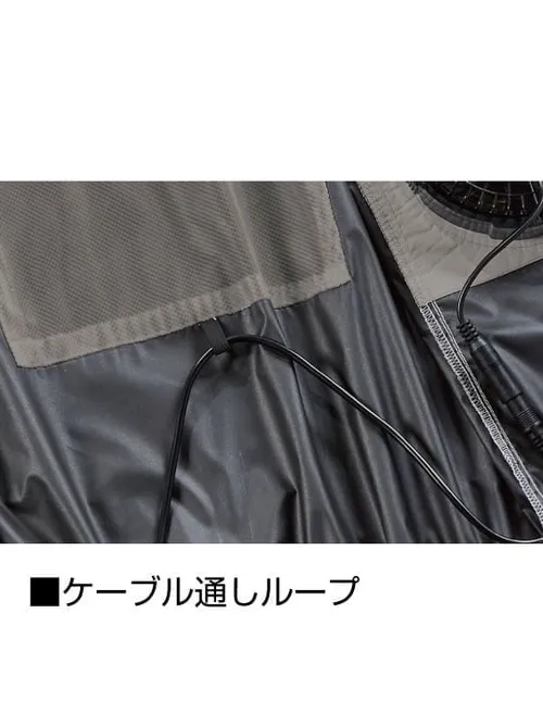 空調服(R)長袖ブルゾン＋25V超大風量連続モード搭載 スターターキット（ファンブラック） 画像16