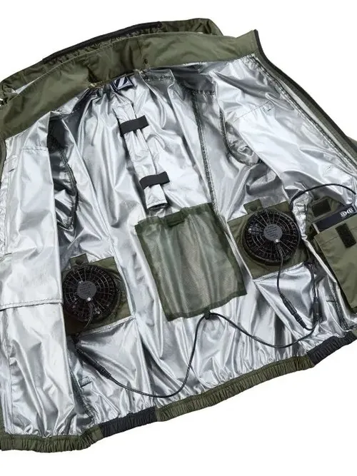 空調服(R)ベスト＋18.0V超大風量瞬間冷却ターボハイパワーファン対応スターターキット（ロングケーブル）（ファンブラック） 画像8