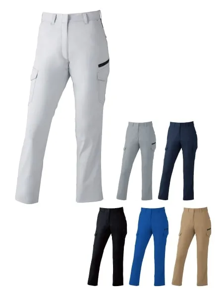 製品制電ストレッチレディースカーゴパンツ（裏付）※SLIM FIT※