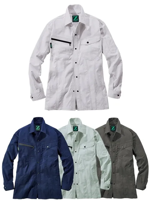 エコ製品制電ストレッチ長袖シャツ※SLIM FIT※